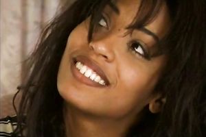 Flirty ebon nympho with worthy gazoo takes part in a threesome