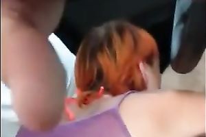 My bro filmed his girlfriend giving him a oral-stimulation in the car
