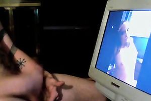 My sexy girlfriend sent me hawt topless photos and I jerked off