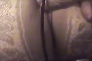 Brunette hottie wearing hose fingers her pussy in homemade solo