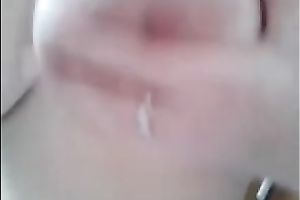 Washing my large natural scones and squeezing my teats