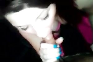 Hot petite girlfriend with gorgeous eyes blows my dong