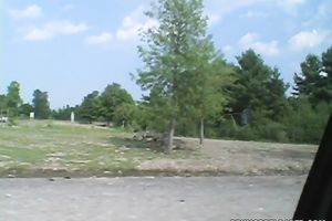 Lustful dilettante housewife gets her slit licked and fingered in a car