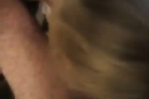 Lustful blond milf drives me avid with oral and tugjob combo