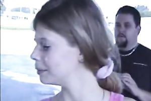 Fresh faced red-haired dilettante welcomes splatter of cum on her face