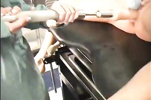 Skinny chick acquires her cookie permeated with 2 sex toys