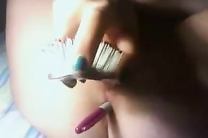 I love to stuff my deliciously ravishing love tunnel with a hairbrush