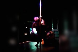 I could see this marvelous whore pole dance all night lengthy