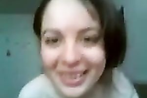 Cute BBC slut of ally of mine takes pecker in her hot soft throat on camera