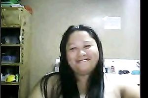 Filipina plump brunette hair woman on livecam str8 out of shower