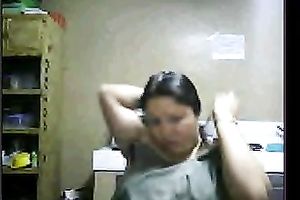 Filipina plump brunette hair woman on livecam str8 out of shower