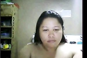 Filipina plump brunette hair woman on livecam str8 out of shower