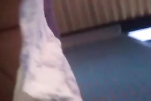 Secretly taking an upskirt movie of bootyful honey on escalator