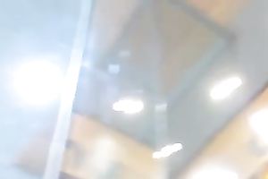 Up petticoat of gorgeous girl with boyfriend on the streets