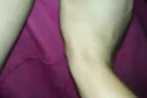 My white wife receives her cum-hole properly toyed by me in homemade movie scene