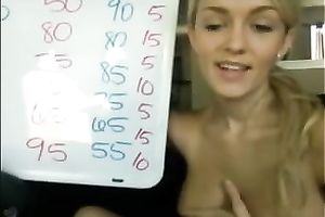 Adorable camgirl with large palatable boobies likes her job