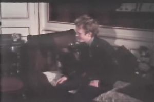 Curly dark-haired floozy widens her legs for softer penetration