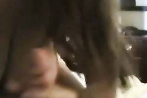 Cute white breasty hottie blows me on POV intimate sex episode