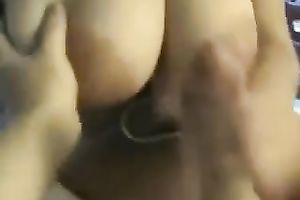 Cute white breasty hottie blows me on POV intimate sex episode