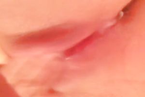 I really have a fun teasing my soaked pink cookie in front of my camera