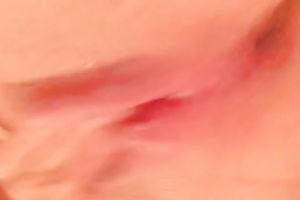 I really have a fun teasing my soaked pink cookie in front of my camera