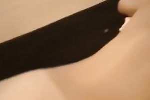 My tanned housewife lets me stuff her wet crack with a sex toy