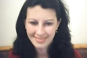 Brunette hawt wife acquires undressed in her room and exposes her fanny with boobies