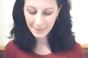 Brunette hawt wife acquires undressed in her room and exposes her fanny with boobies