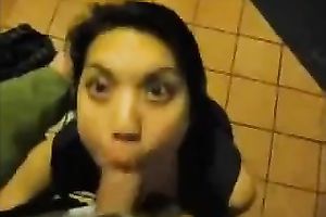 Young Asian hot slut gobbles my shlong on POV sexy intimate tape