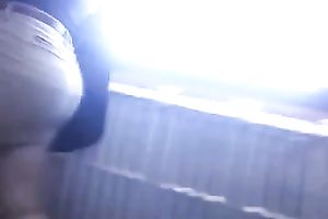 Round and candid booty walking up the stairs on spy webcam episode