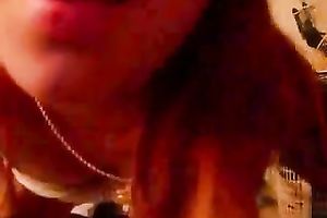Cute redhead hotwife on her own solo clip and her stunning gazoo