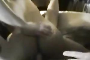 Tattooed long-haired babe enjoys fervid Male+Male+Female trio sex