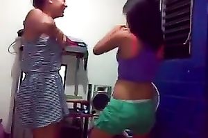 Lovely tanned skin exotic teens on cam flirting