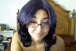 This four eyed camwhore with well-matured tits is driving me avid