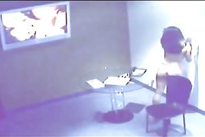 This lustful nympho gets off on watching others having sex