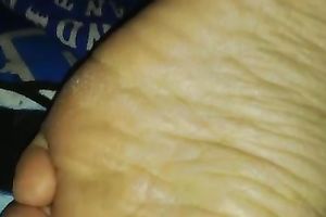 Homemade foot fetish solo with my older husband exposingh her feet