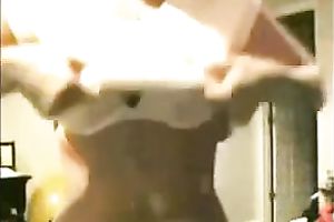 Webcam solo episode with my ex GF exposing her nice mounds