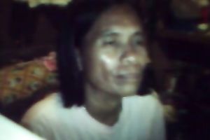 Ugly slim Filipina mama shows her flaccid meatballs for the webcam