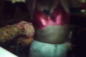 Ugly slim Filipina mama shows her flaccid meatballs for the webcam