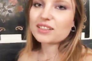 This campus wench with petite meatballs loves getting drilled on camera