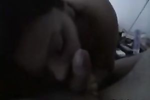 Bonerific Indian babe with large bumpers gives head previous to bouncing on top