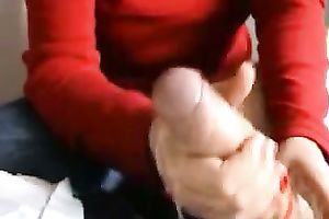 Awesome compilation of my wicked slutty wife jerking off my large white cock