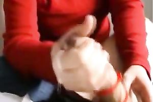 Awesome compilation of my wicked slutty wife jerking off my large white cock