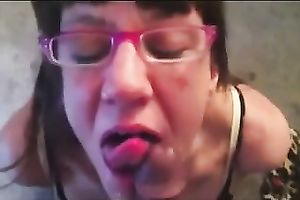 White non-professional milf bitch sucked my massive dark shaft on webcam