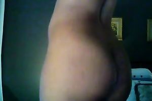 Demonstrating my nice-looking natural titties and bawdy cleft for the web camera