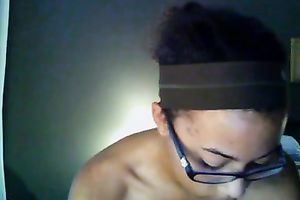 Demonstrating my nice-looking natural titties and bawdy cleft for the web camera