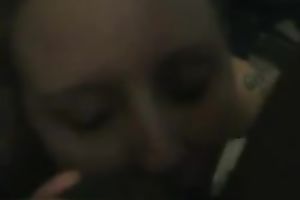 Petite blond legal age teenager wench voraciously eating my large dark cock
