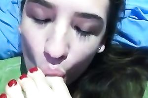 Foot worship homemade solo scene with my ex girlfriend