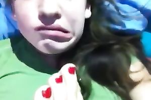 Foot worship homemade solo scene with my ex girlfriend