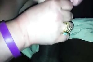 Chubby skank with large moist boobs sucks my BBC like mad